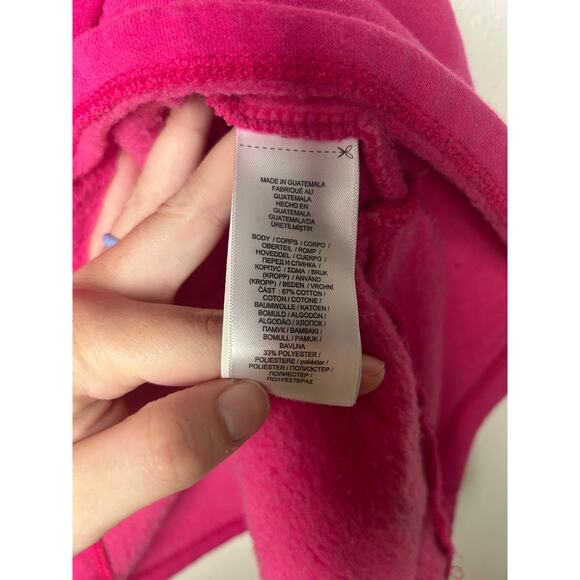 Polo Ralph Lauren Girls Small Pink Bear Sweatshirt Dress Polo Player Logo Casual - Picture 4 of 5